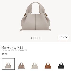 Polene Numéro Neuf Mini Textured Bag in Cream